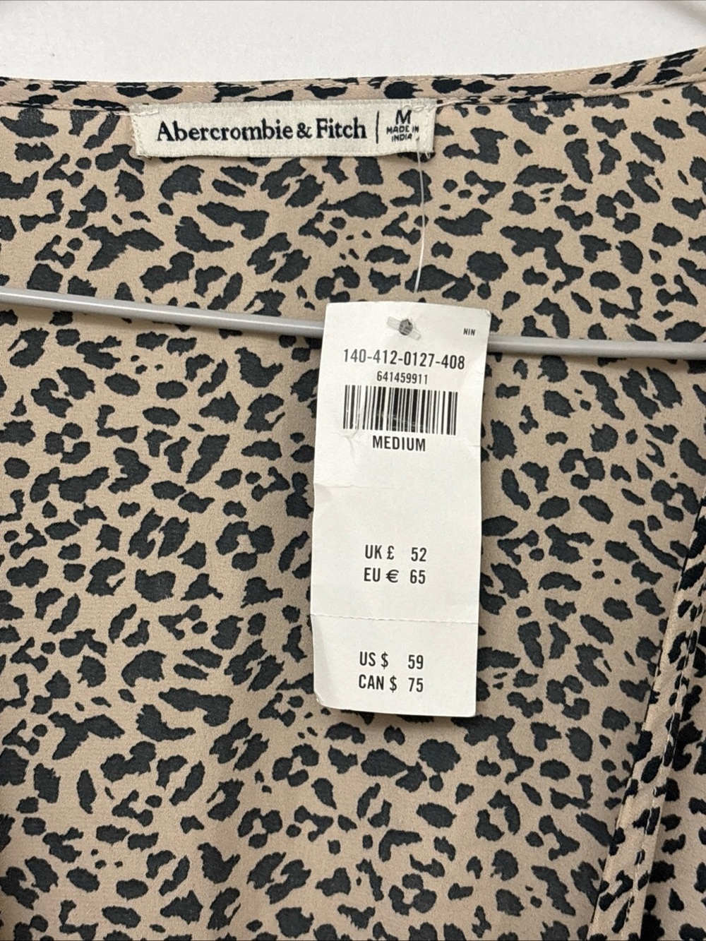 Abercrombie & Fitch Duster Cardigan Medium Cheetah Coverup NEW - Picture 2 of 5
